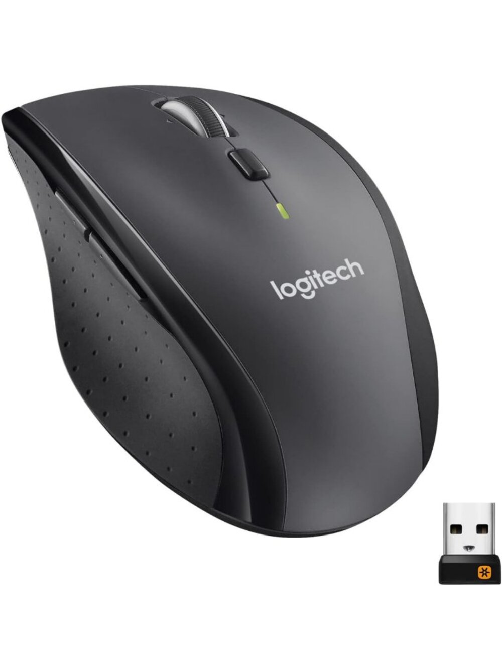Logitech M705 Marathon Full Size 2.4 GHz Wireless Mouse - Black